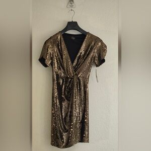 Short Sleeve Gold Sequin Dress for Sale up to 90% Off: Poshmark